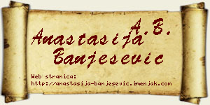 Anastasija Banješević vizit kartica